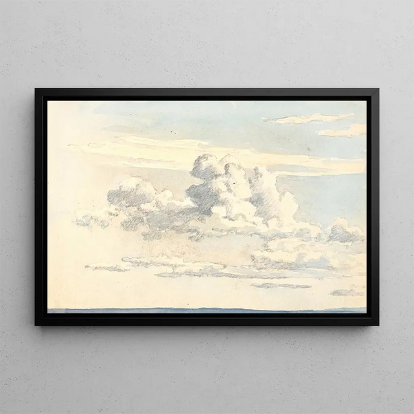 Sky Study - Martinus Rørbye — framed artwork on a wall