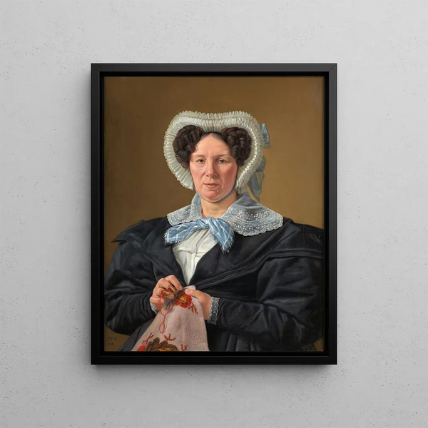 Les artistes Mère Frederikke Eleonore Cathrine Rørbye née Stockfleth - Martinus Rørbye — framed artwork on a wall