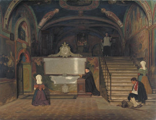 The crypt of the San Benedetto monastery in Subiaco, Italy - Martinus Rørbye — artwork view