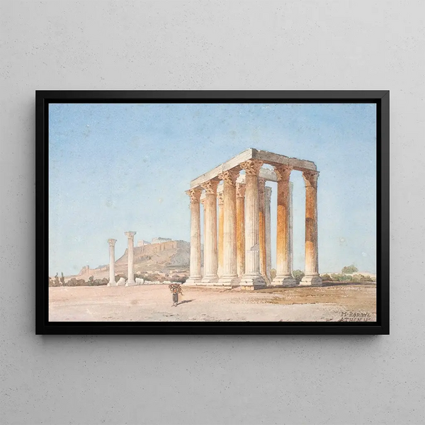The Temple of Zeus - Martinus Rørbye — framed artwork on a wall