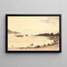 View of Vesuvius from Procida - Martinus Rørbye — framed artwork on a wall