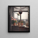 View from the Artists' Window - Martinus Rørbye — framed artwork on a wall