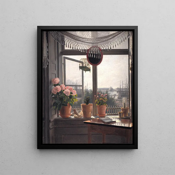 View from the Artists' Window - Martinus Rørbye — framed artwork on a wall