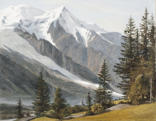 View of Chamonix-Mont-Blanc - Martinus Rørbye — artwork view