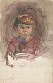 Portrait of a Child Facing Forward - Martinus van Andringa — artwork view
