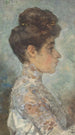 Portrait of Lizzy in profile to the right - Martinus van Andringa — artwork view