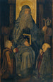 Saint Anthony the Hermit and the donors - Martín Bernat — framed artwork on a wall