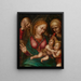 Sainte Famille with Saint John the Baptist and Saint Elizabeth - Martín Gómez the Elder — framed artwork on a wall