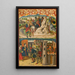 Saint Christopher meeting Satan, Saint Christopher before the King of Lydia - Martín de Soria — framed artwork on a wall