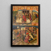 Saint Christophe takes leave of the king who feared Satan, Saint Christophe and his converts - Martín de Soria — framed artwork on a wall
