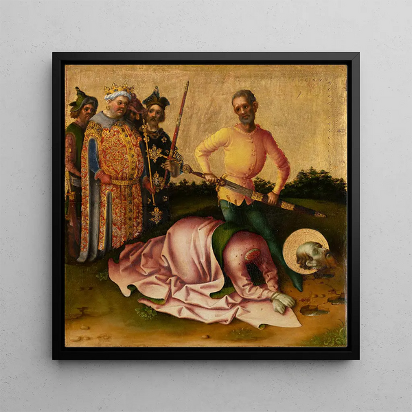 Martyrdom of Saint Paul - Stefan Lochner — framed artwork on a wall