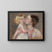 A Kiss for Baby Ann No. 3 - Mary Cassatt — framed artwork on a wall
