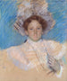 Adaline Havemeyer with a white hat - Mary Cassatt — artwork view