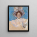 Adaline Havemeyer with a white hat - Mary Cassatt — framed artwork on a wall
