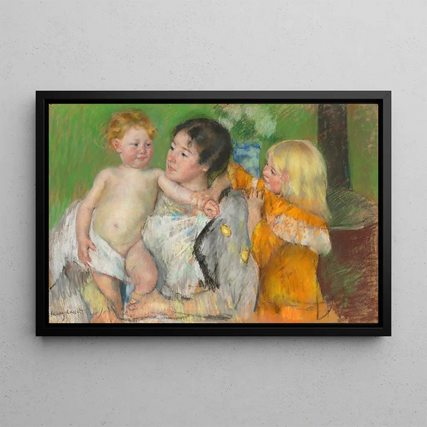 After the Bath - Mary Cassatt — framed artwork on a wall