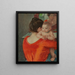 Baby Charles looks over his mother's shoulder - Mary Cassatt — framed artwork on a wall