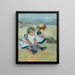 Children playing on the beach - Mary Cassatt — framed artwork on a wall