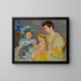 Children playing with a cat - Mary Cassatt — framed artwork on a wall