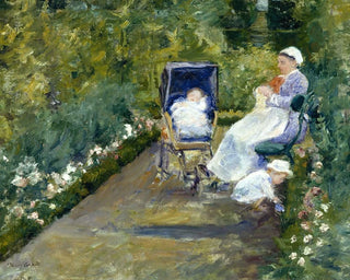 Children in a Garden - Mary Cassatt — artwork view