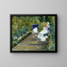 Children in a Garden - Mary Cassatt — framed artwork on a wall