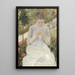 Girl in the Garden - Mary Cassatt — framed artwork on a wall
