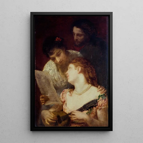 La musique, fête musicale - Mary Cassatt — framed artwork on a wall