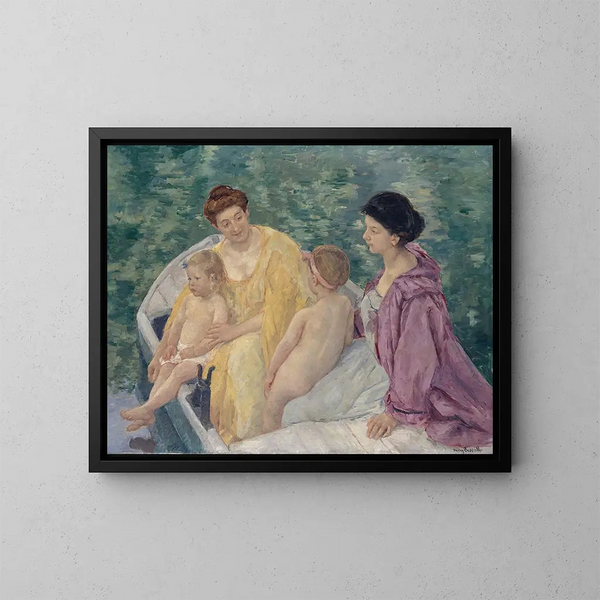 The bath - Mary Cassatt — framed artwork on a wall