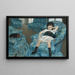 Little girl in a blue armchair - Mary Cassatt — framed artwork on a wall