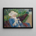 Lydia crocheting in the garden at Marly - Mary Cassatt — framed artwork on a wall