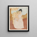 Caresse maternelle - Mary Cassatt — framed artwork on a wall