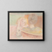 Mother painting Sara's hair No. 2 - Mary Cassatt — framed artwork on a wall
