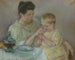 Mother breastfeeding her child - Mary Cassatt — artwork view