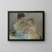 Mother breastfeeding her child - Mary Cassatt — framed artwork on a wall
