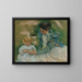 Mother playing with a child - Mary Cassatt — framed artwork on a wall
