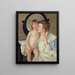 Mother and Child The Oval Mirror - Mary Cassatt — framed artwork on a wall