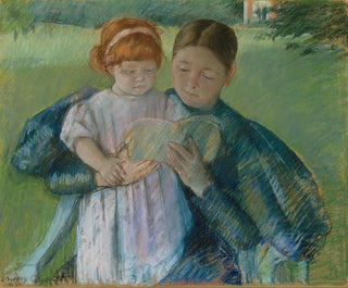 Nurse reading to a little girl - Mary Cassatt — artwork view