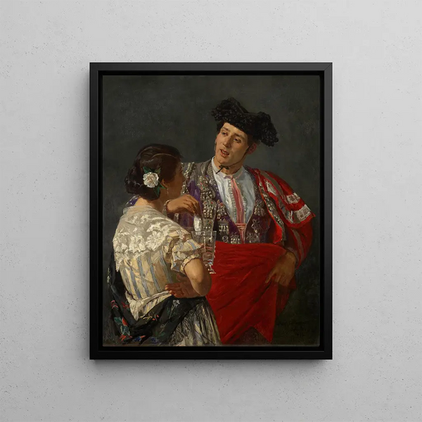 fering the panel to the bullfighter - Mary Cassatt — framed artwork on a wall