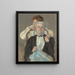 Portrait painting of Mrs. Cyrus J. Lawrence with her grandson R. Lawrence Oakley - Mary Cassatt — framed artwork on a wall