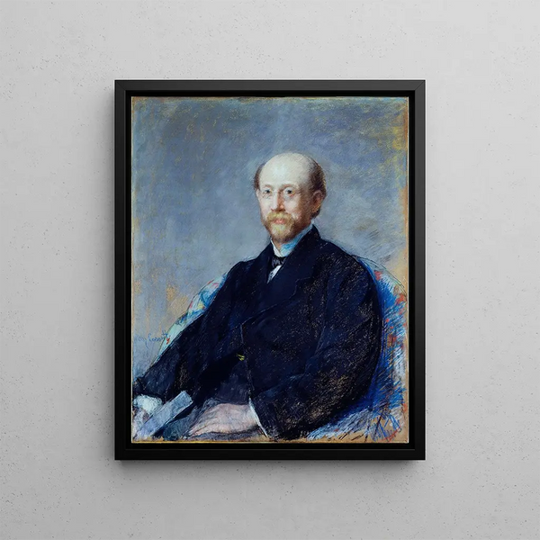 Portrait of a Man - Mary Cassatt — framed artwork on a wall