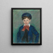 Portrait of Charles Dikran Kelekian at the age of eight - Mary Cassatt — framed artwork on a wall