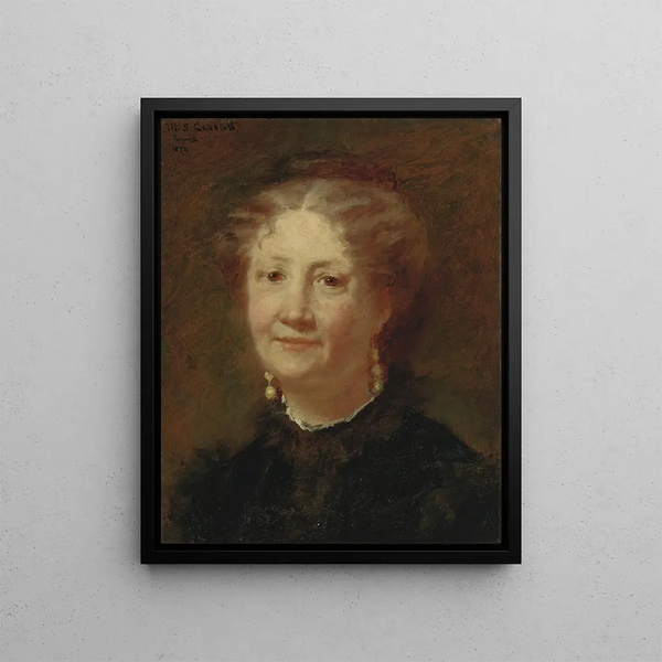 Portrait of Mrs. Cortier - Mary Cassatt — framed artwork on a wall