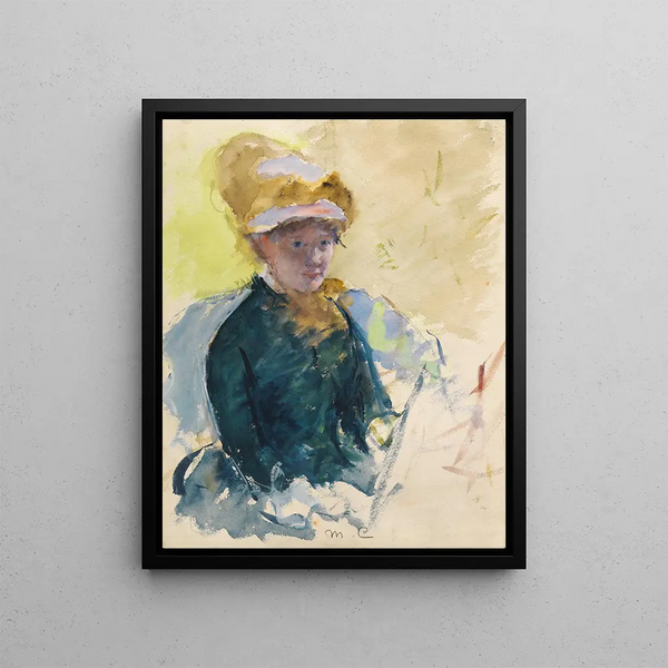 Self-portrait - Mary Cassatt — framed artwork on a wall
