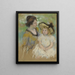 Simone sitting on the grass next to her mother - Mary Cassatt — framed artwork on a wall