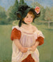 Spring Margot Standing in a Garden Fillette dans un jardin - Mary Cassatt — artwork view