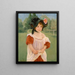 Spring Margot Standing in a Garden Fillette dans un jardin - Mary Cassatt — framed artwork on a wall
