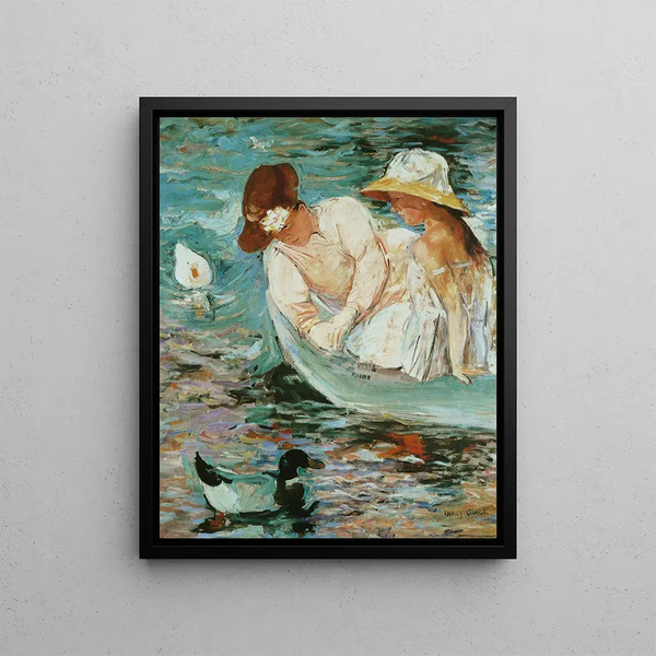 Summer Painting - Mary Cassatt — framed artwork on a wall