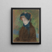 Susan with Straw Hat - Mary Cassatt — framed artwork on a wall