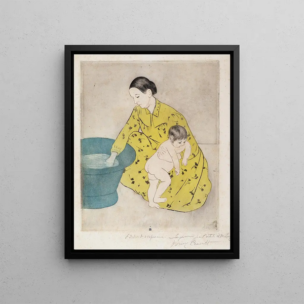 The Bath - Mary Cassatt — framed artwork on a wall