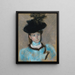 The Black Hat - Mary Cassatt — framed artwork on a wall