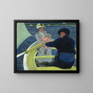 La Sortie en bateau - Mary Cassatt — framed artwork on a wall